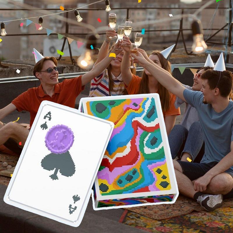 Klassisches Pokerkartenset - Essentielles Partyspiel für Zusammenkünfte, Tischspiele & festlichen Spaß, Langlebige & tragbare Spielkarten