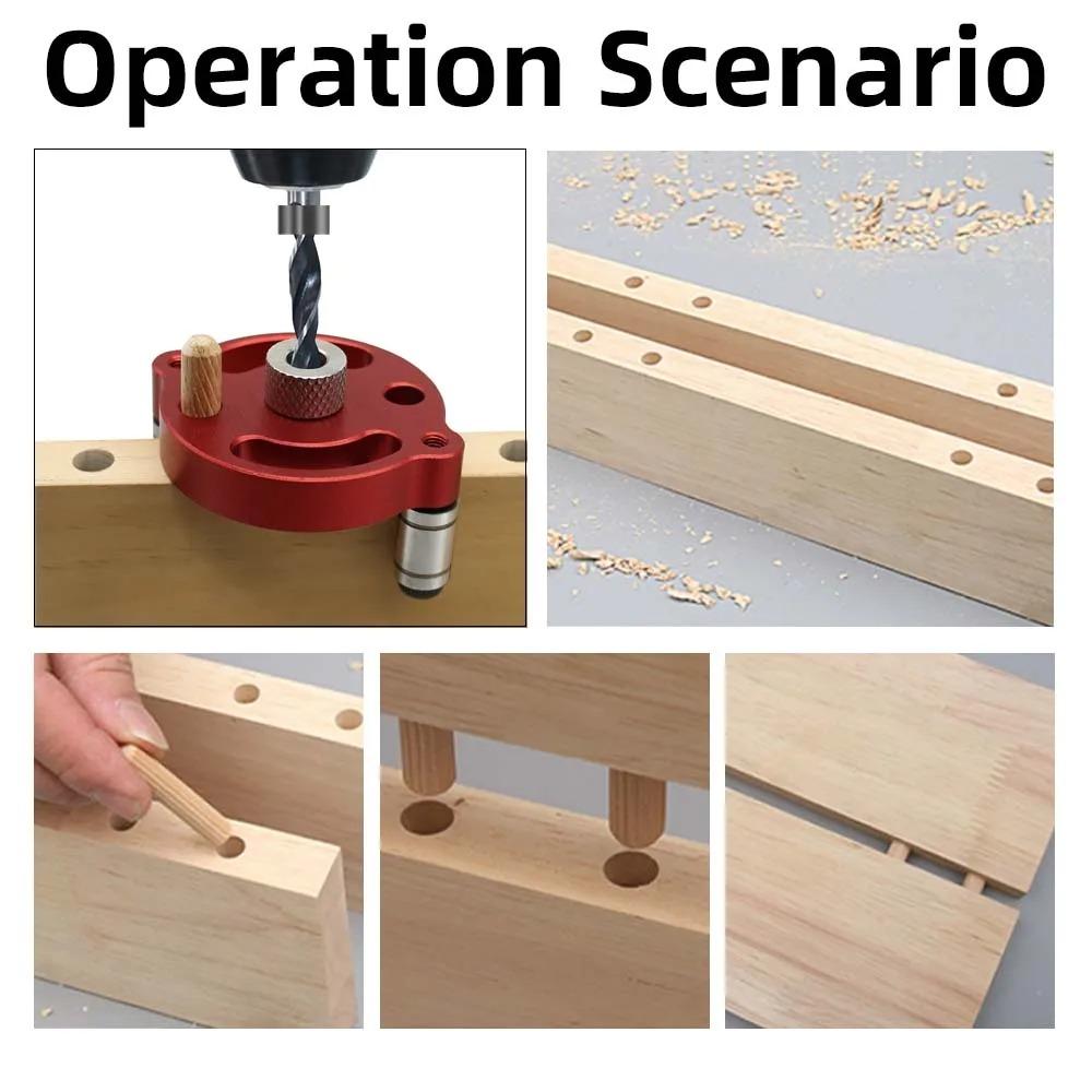 Aluminum Self Center Dowel Jig 3-10mm Vertical Hole Jig New Hole Puncher Locator  Woodworking Tools