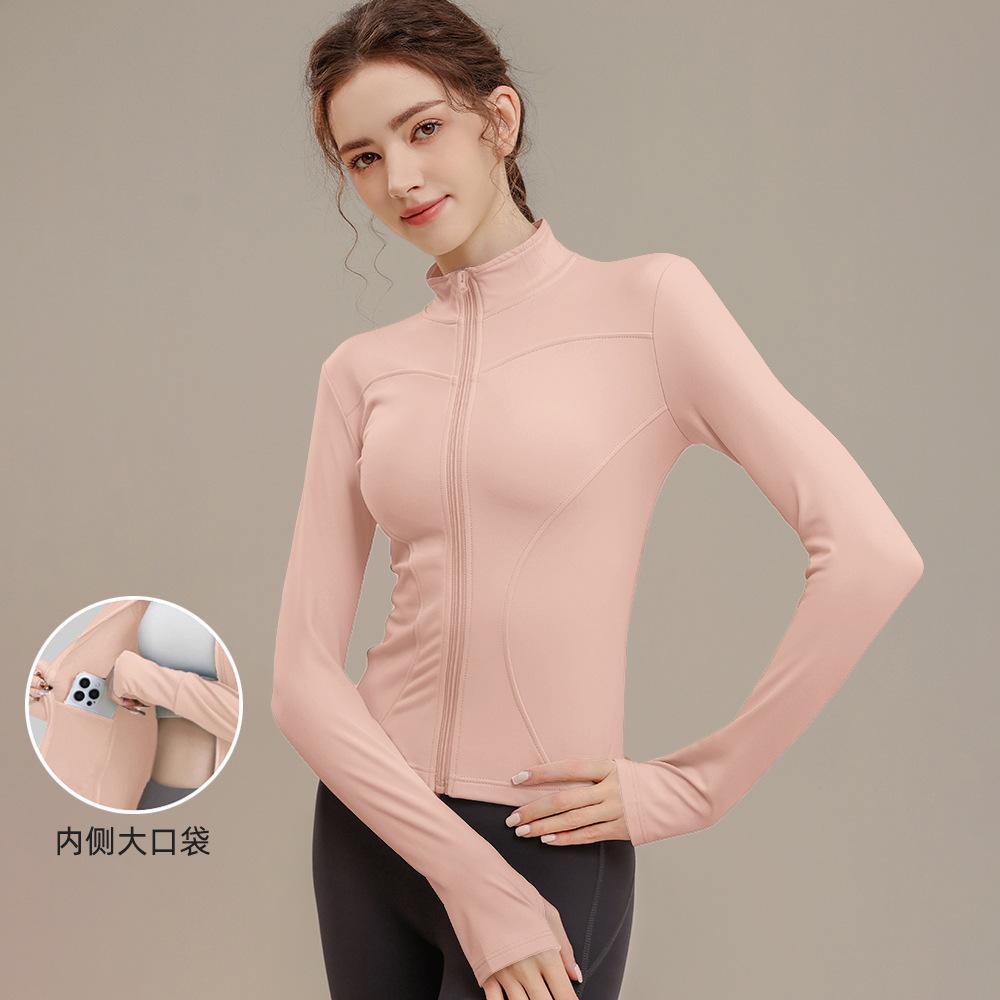 Sunscreen clothes, sports tops, women's jackets, spring long-sleeved thin fitness clothes, running quick-drying training, slim-fitting yoga clothes