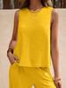 2025 Summer Women's Trendy Cotton Two-Piece Set: Versatile Loose Pullover with Round Neck - European & American Style