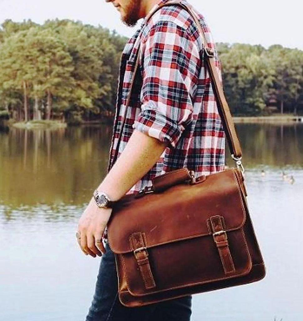 Büffelledertasche Computer Buffalo Hunter Leder Laptoptasche