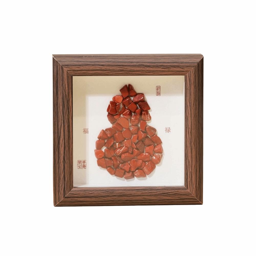 

Crystal Crafts Crushed Crystal Frame Colorful Calabash Design Frame Home Decoration Health Decor красный
