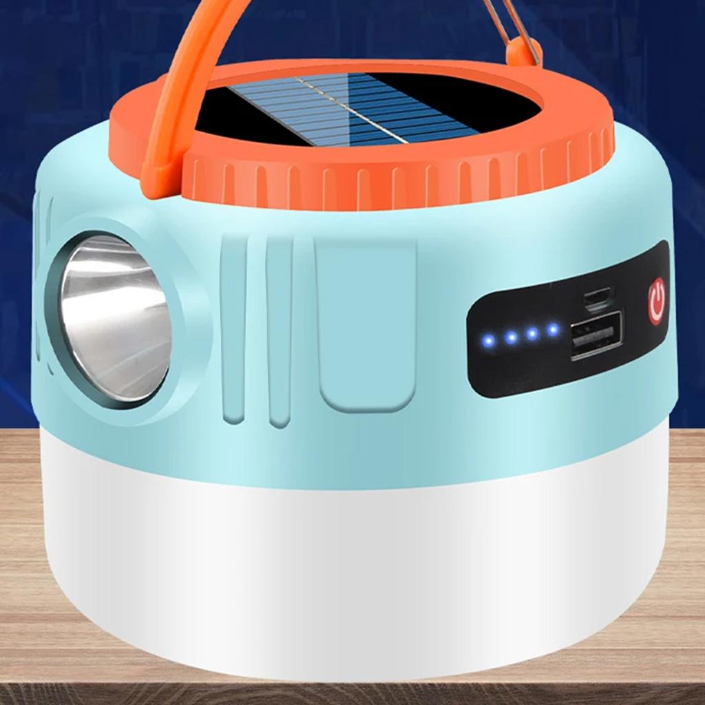 Solar & USB Charging Camping Light with Remote Control Outdoor Hanging Tent Lamp Portable Emergencies Light Enduring