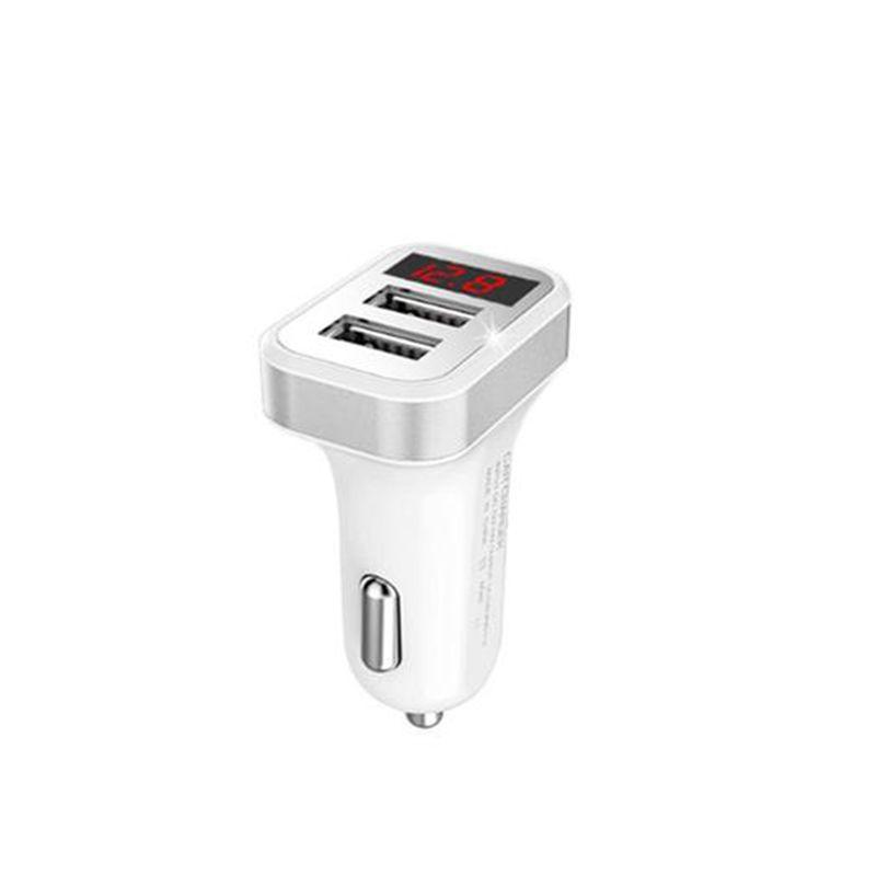 Premium Dual Usb Car Charger Adapter With Digital Led Voltage And Current Display