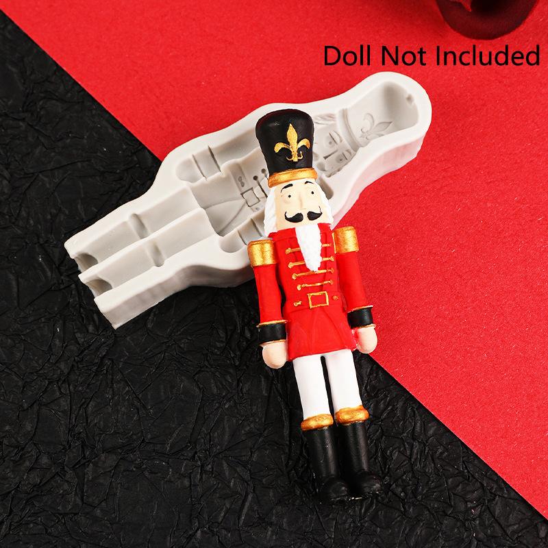 Nutcracker Soldier Fondant Silicone Molds Christmas Chocolate Molds For Cake Decorating Gum Paste Polymer Clay Mold Bakeware