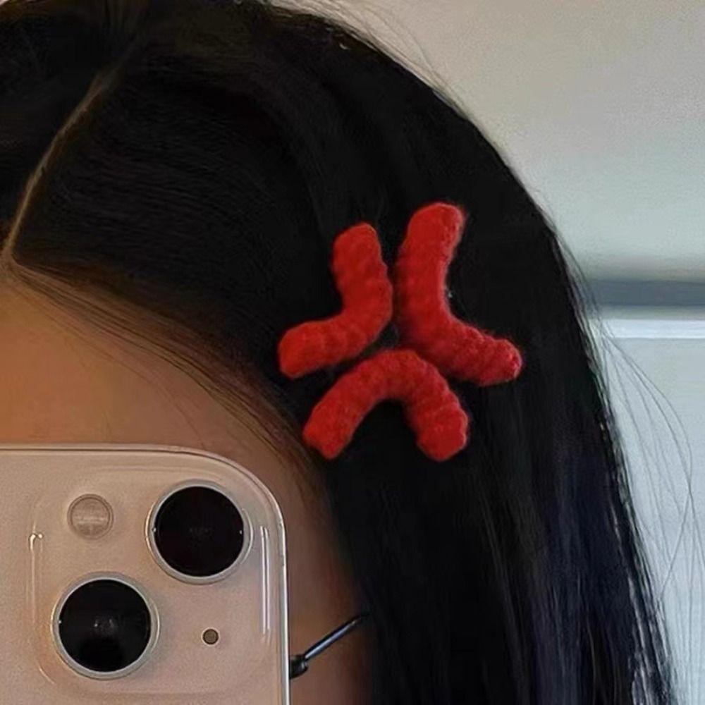 Hair Accessories Funny Crochet Barrettes Korean Style Cartoon Side Clip  Women
