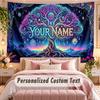 Baum des Lebens (167) Themen-Wandteppich, individuell mit Namen und Text, personalisierter Hänge-Wandteppich für Schlafzimmer, Wohnzimmer-Dekoration
