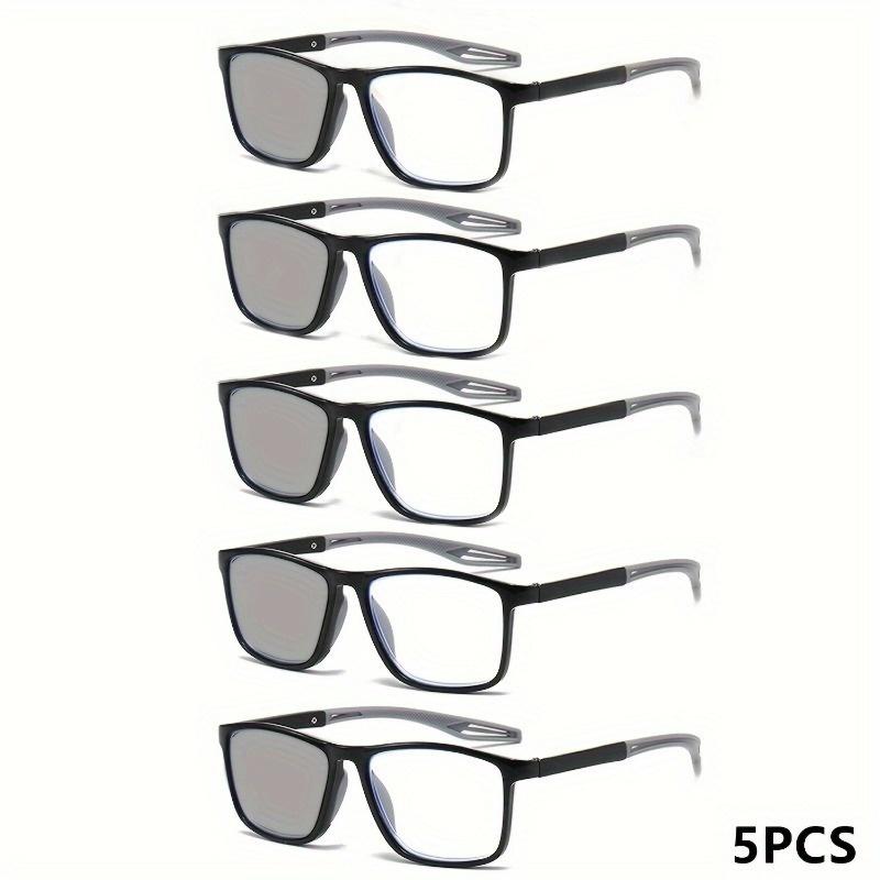 5 Piece Light Conversion Reading Glasses Suitable for Computers Driving and Daily Use Male and Female Glasses+1.00 To+4.00