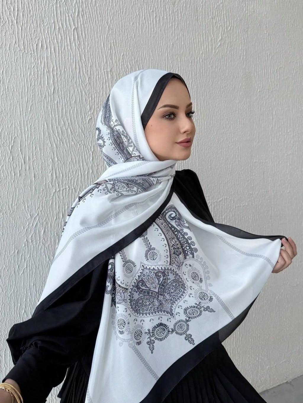 

Soft Breathable Polyester Scarf With Versatile Styling For Spring And Summer Seasons білий