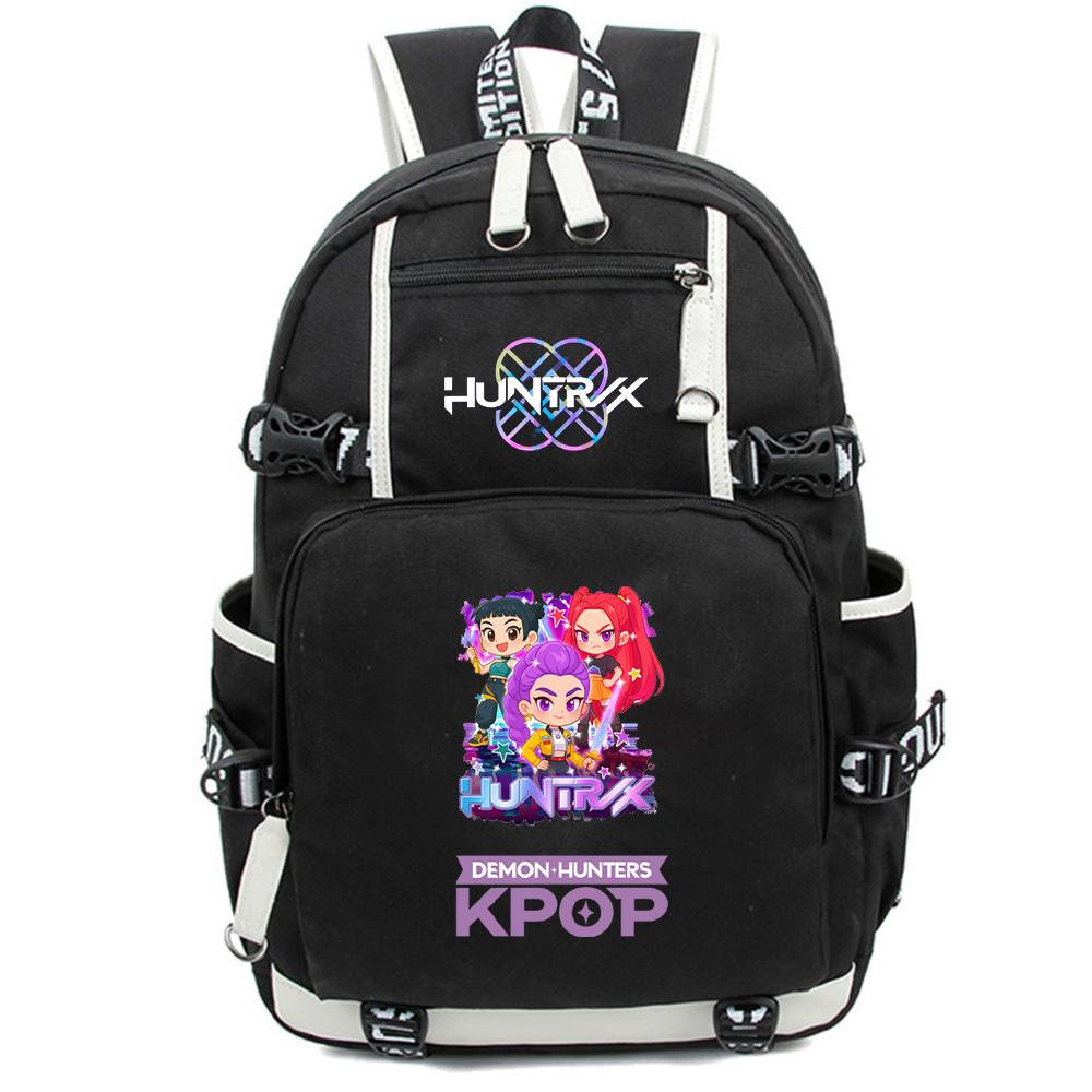 Anime Cartoon K-Pop Demon Hunters Backpack Large Capacity Bookbag for Student Boy Girl Schoolbag Outdoor Waterproof Laptop Travel Bag Mochila