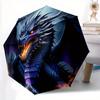 1pc Dragon Themed Automatic Opening and Closing Umbrella - Lightweight 3-Fold Design, Suitable for Fans, Travel, Daily Use, Interesting Shape, Co