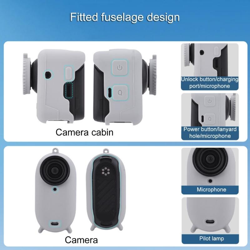 For 360 GO 3S Camera Silicone Case Antiscratch Protective Thumb Camera Silicone Soft Skin Protector Camera Accessories