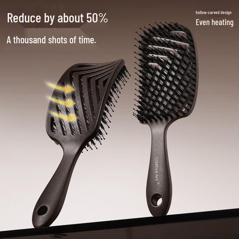 HANDUNYOU Folding Boar Bristle Hair Comb