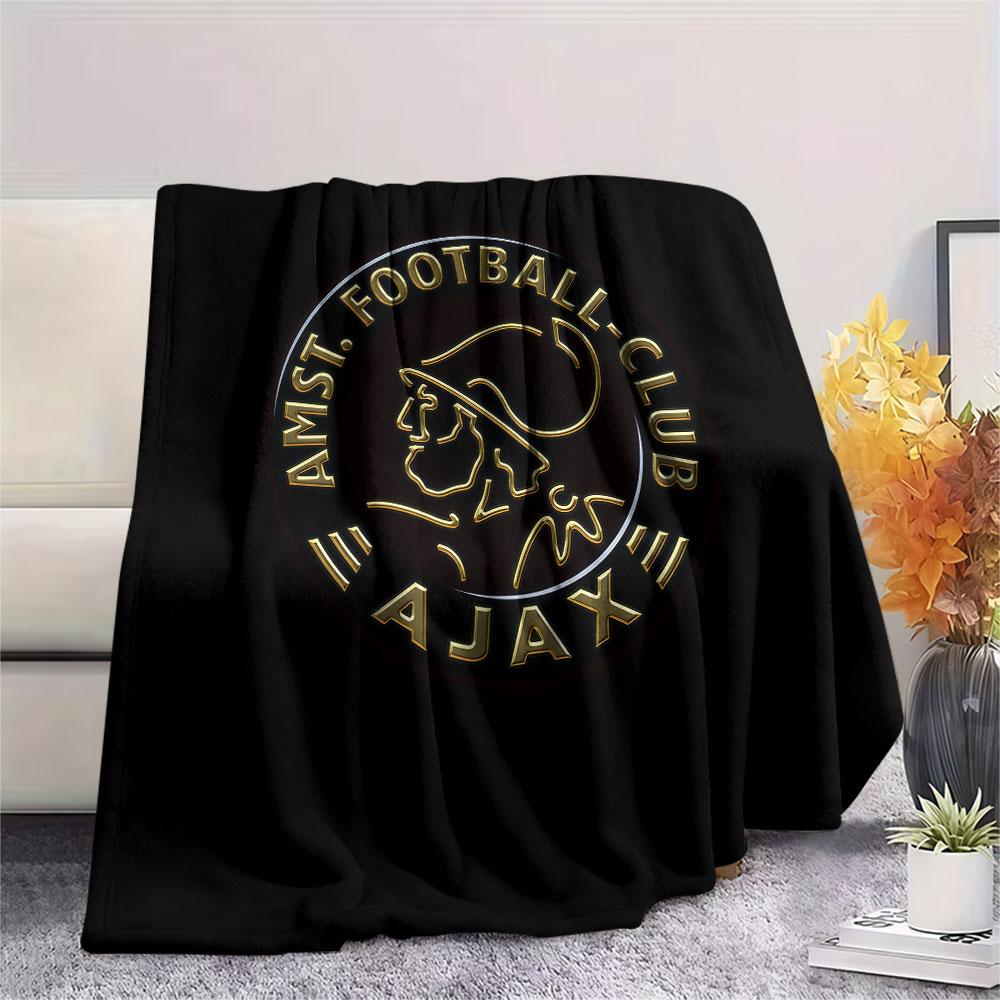 1PC AFC Ajax Patterned Flannel Blanket Suitable For All Seasons for Home Decor Warmth and Comfort Gifts Holiday Present