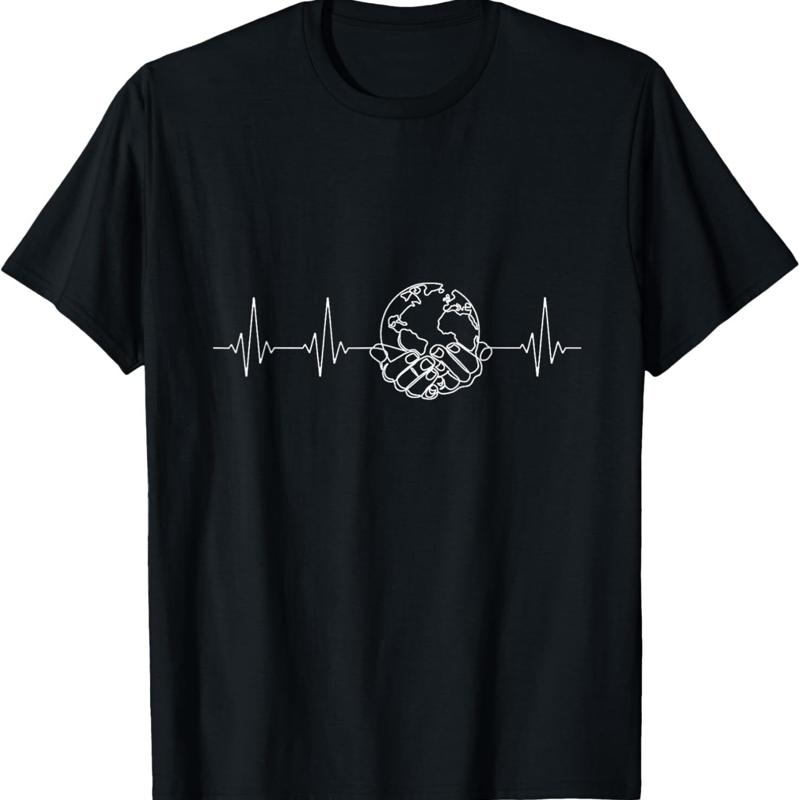 T-shirt environnemental Save The Planet Heartbeat On World Earth Day S