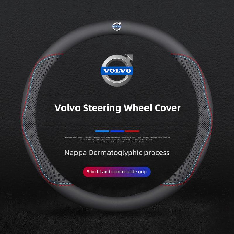 Kožený potah na volant do auta Protiskluzové příslušenství Pro Volvo EX30 XC60 XC40 V60 V40 XC90 XC70 V50 S60 V70 S90 Olestar AWD
