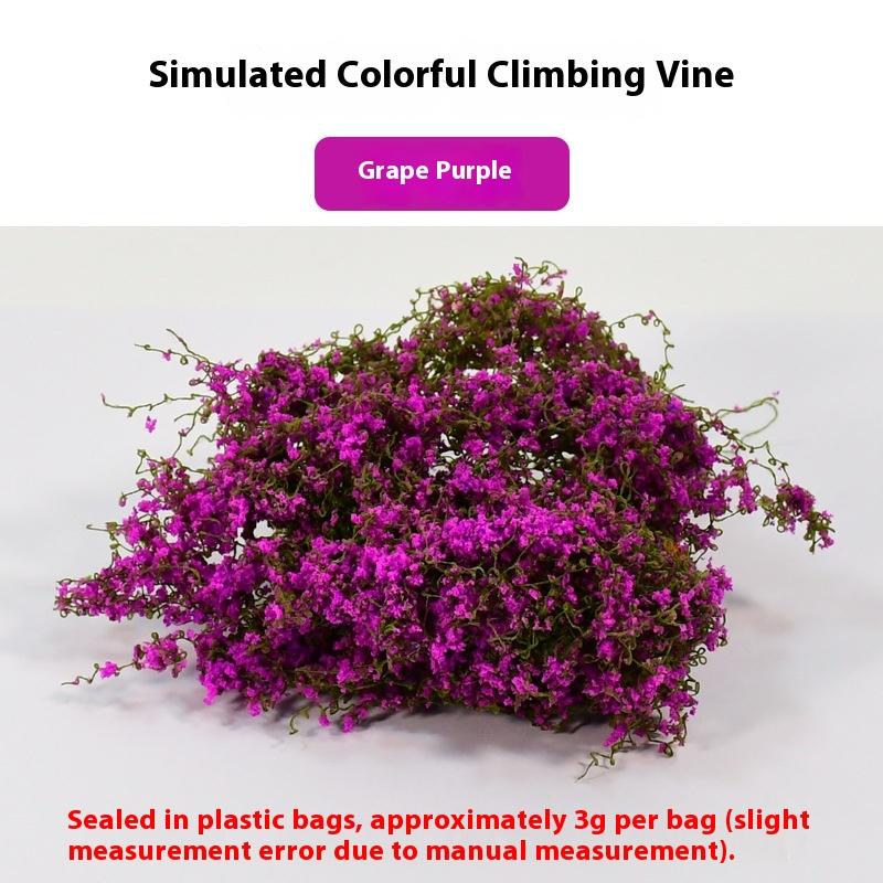 1 Set 3g Artificial Green Plants Miniature Simulation Mini Vine And Flower Model Kit For Model Houses Landscaping DIY Crafts