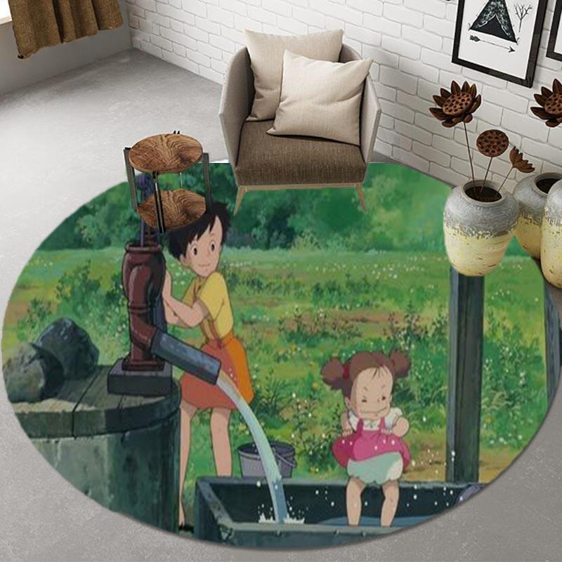 2023 Animation Cartoon 3D Rugs Round Mats Round Rugs Bathroom Mats Home Decoration Kitchen Rugs Living Room Rugs Non-slip Rugs