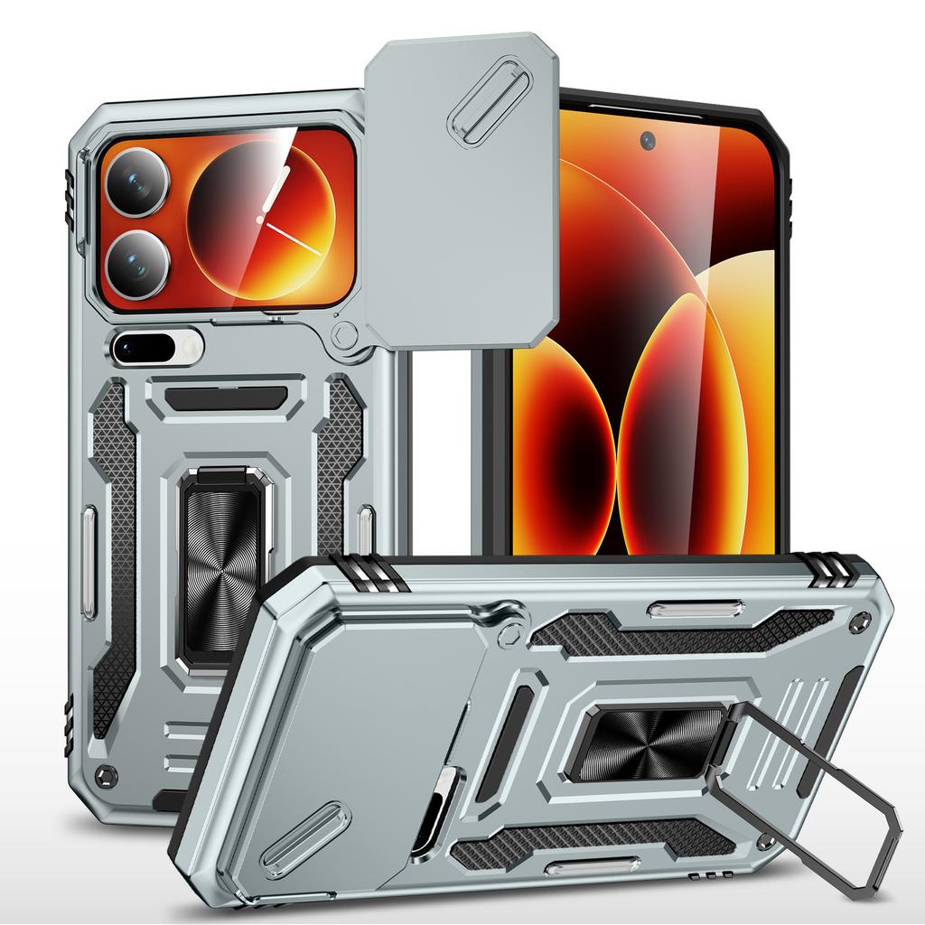 Applicable To Xiaomi 17Promax Mobile Phone Case Holder 14T Window Push Magnetic Ultra-thin Ring Mobile Phone Case