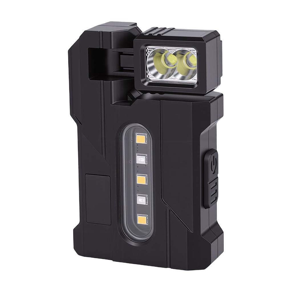 Pocket Flashlight 180 Deg Rotating Head Magnetic Rechargeable Mini Flashlight Work Light with Digital Display for