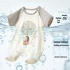 Bamboo Fiber Baby Summer Bodysuit Short Sleeve Jumpsuit Pajamas for Newborn Boys & Girls