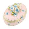 Hand Painted Trinket Box Enamel Vintage Jewelry Storage Box Metal Jewelry Organizer Decorative Rings Earrings Necklace