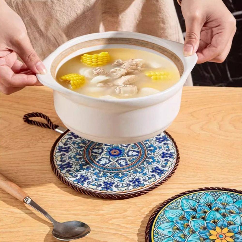 Runder Tischset Hitzebeständig Restaurant Essuntersetzer Neu Kaffeetasse Tischmatte