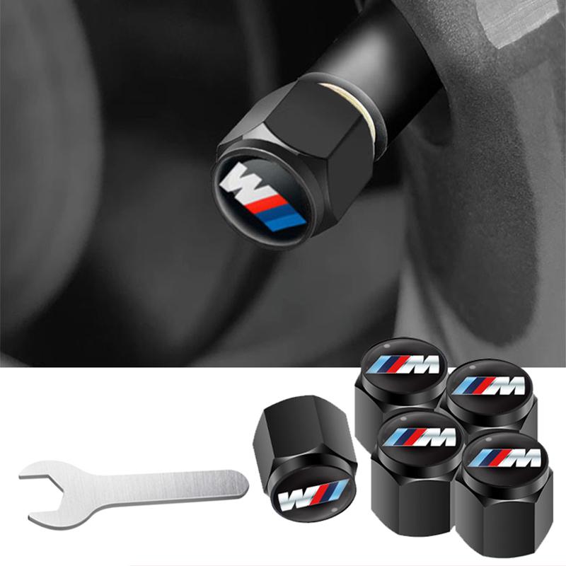For BMW E30 E38 E39 E46 E60 E61 E90 X5 X6 E70 E83 F30 F32 Car Tire Valve Cap Metal Decoration Sticker Modification Accessories