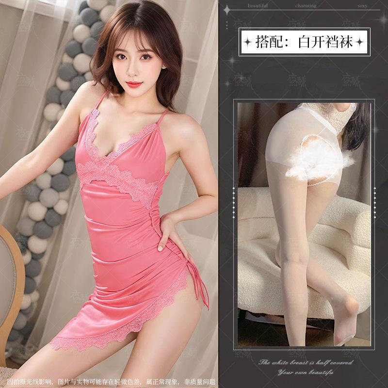 Sexy lingerie free pure desire small chest bed hot passion midnight charm robe teasing nightdress