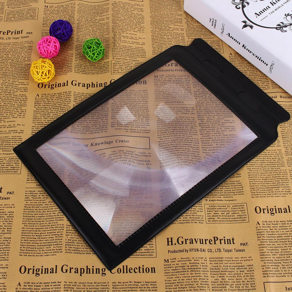 Full Page Sheet Magnifier Full Page 3x Magnifier Sheet LARGE Magnifying Glass Book Reading Aid PVC Lens 3x Magnifier Sheet