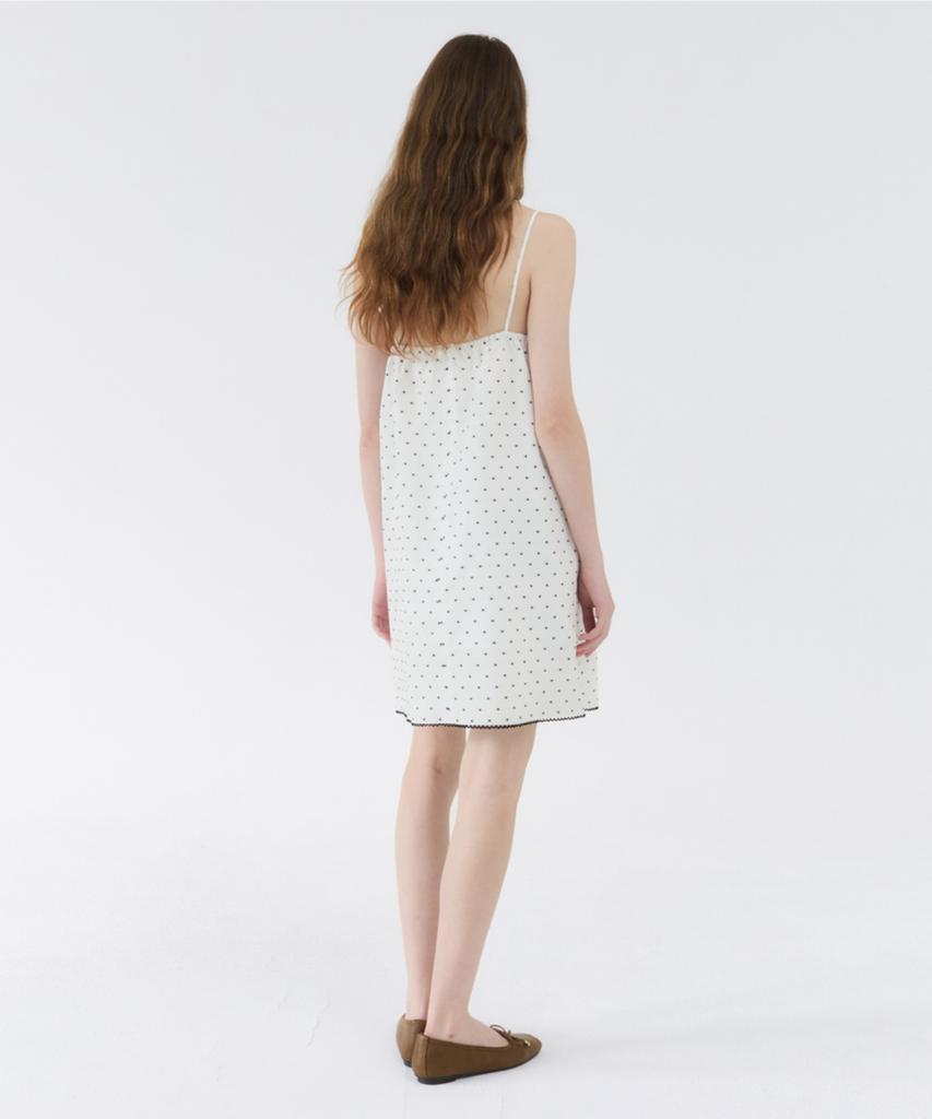 Gbh Apparel Strap Mini Dress / White Dot