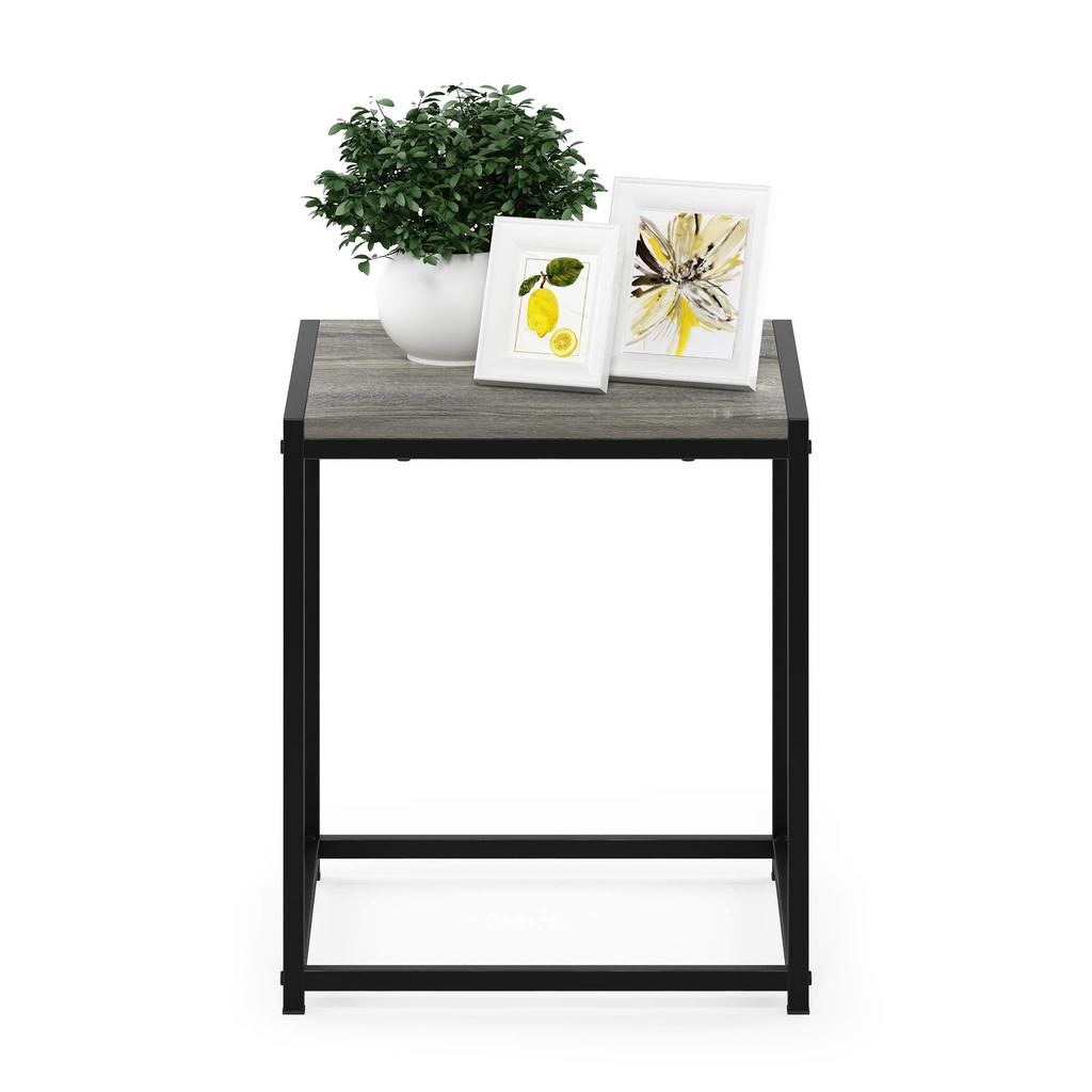 Furinno Camnus Modern End Table/Nightstand/Sofa Table/Side Table, French Oak Gray, 16.5" W X 16.5" D X 17.5" H [Officially Imported from Japan]