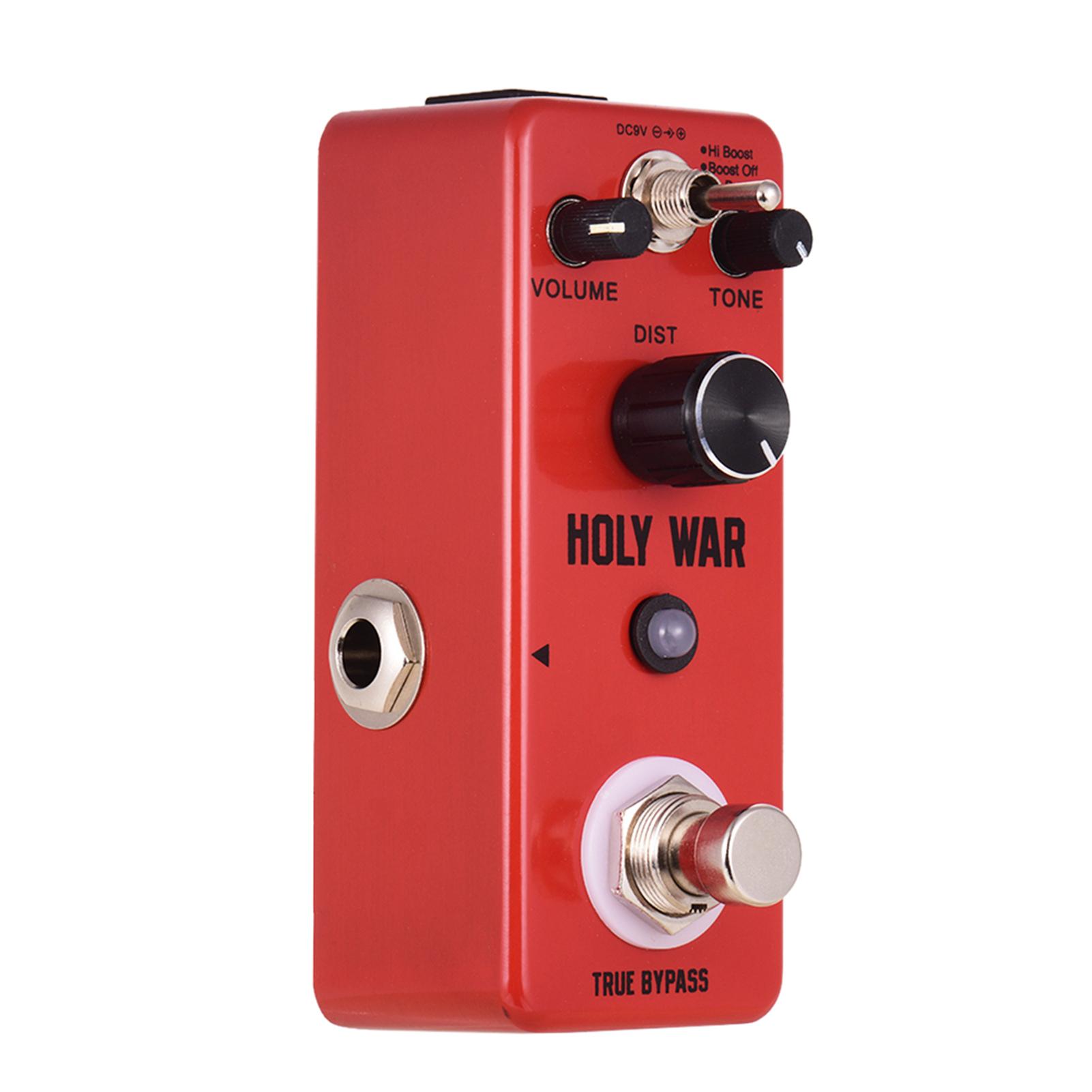 

Rowin HOLY WAR Analog Heavy Metal Distortion Guitar Effect Pedal 3 Working Mode Aluminum Alloy Shell True Bypass красный
