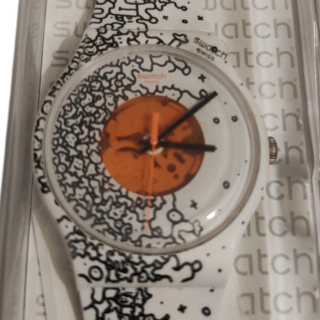 Used [Swatch] Wristwatch ORANGE PUSHER New Gent LISTEN TO ME SUOW167 Genuine Imported Product 7610522800175 [WJ212]