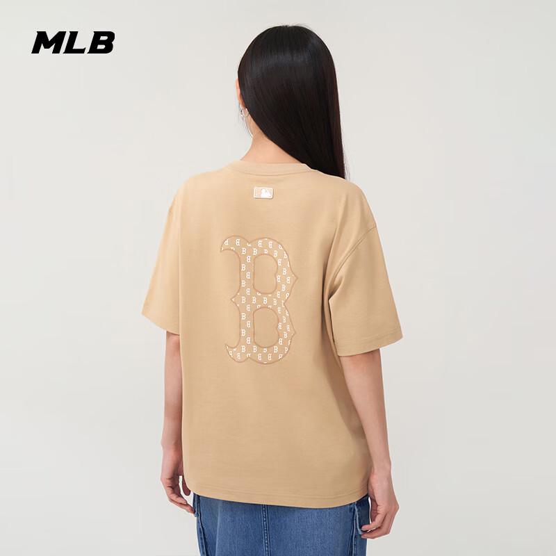 MLB 2025 New Monogram Unisex Round Neck Short Sleeve T-Shirt L