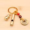 Brass Mouth Whistle Keychain: Portable Outdoor Survival Gear