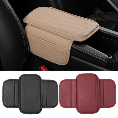Car Armrest Box Pad Central Armrest Box Cover Elbow Rest Pad PU Leather Car Interior Decoration Auto Seat Box Protection Pads