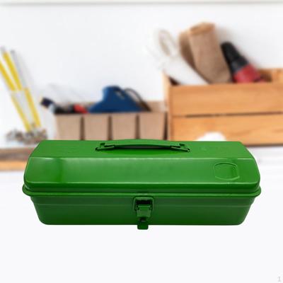 Metal Tool Box with Handle,Hip Roof Style Multipurpose Container Organizer Case Portable for