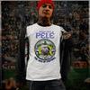 Fußball-T-Shirt Pele Brasilianische Fußballlegende Weltmeisterschaft, neues weißes T-Shirt, S-3XL