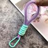 Accessories Fluorescent Phone Strap Braided Strips Keycord Mesh Lanyard Keychains Key Rings