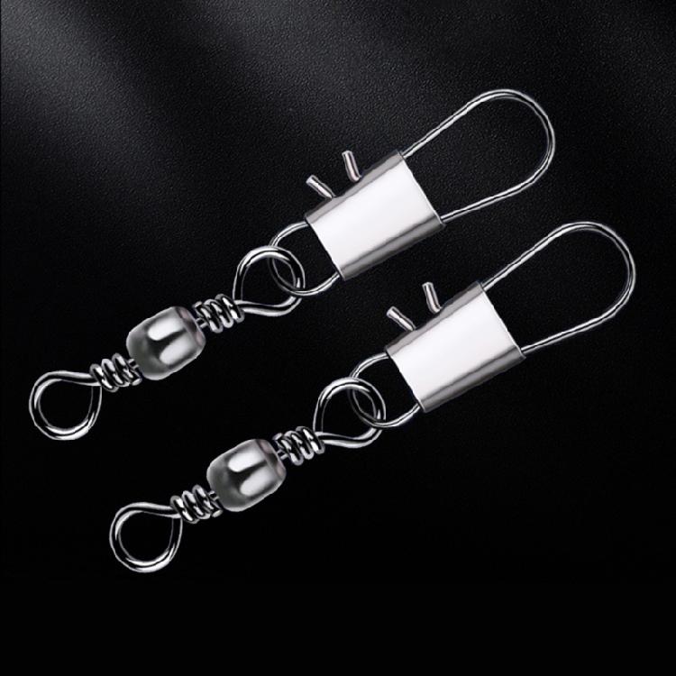 200Pcs Fishing Barrels Line Connectors Swivels Interlock Pin Fishing Barrels Swivels for Fishhook Carp Lures Accessories
