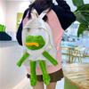 Cartoon-Frosch-Rucksack für Kinder und Jugendliche, Oxford-Stoff, lässige Schultasche mit Luftstrom-Komfort