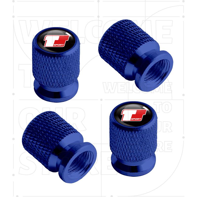 For Toyota GR Sport T Sport YARiS Hilux Camry LOGO 4pcs Car Wheel Tire Valve Aluminum Caps Tyre Stem Covers Airdust Waterproof