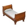 Realistic Single Bed 1/12 Scale Dollhouses Scene Display Miniature Bed for 15cm Dolls Victorian Themed Room Decoration