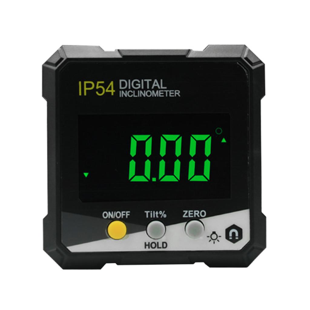 Digital Inclinometer 4x90 Degrees  Measurement IP54 LCD Screen Magnetic Digital Display Angle Meter Gauge Yellow DLW30D