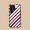 Red Blue Stripe Mobile Phone Case for Samsung Galaxy A56 55 54 53 52 51 36 35 34 23 16 15 5G Glass Colorful Cover Pretty Luxury