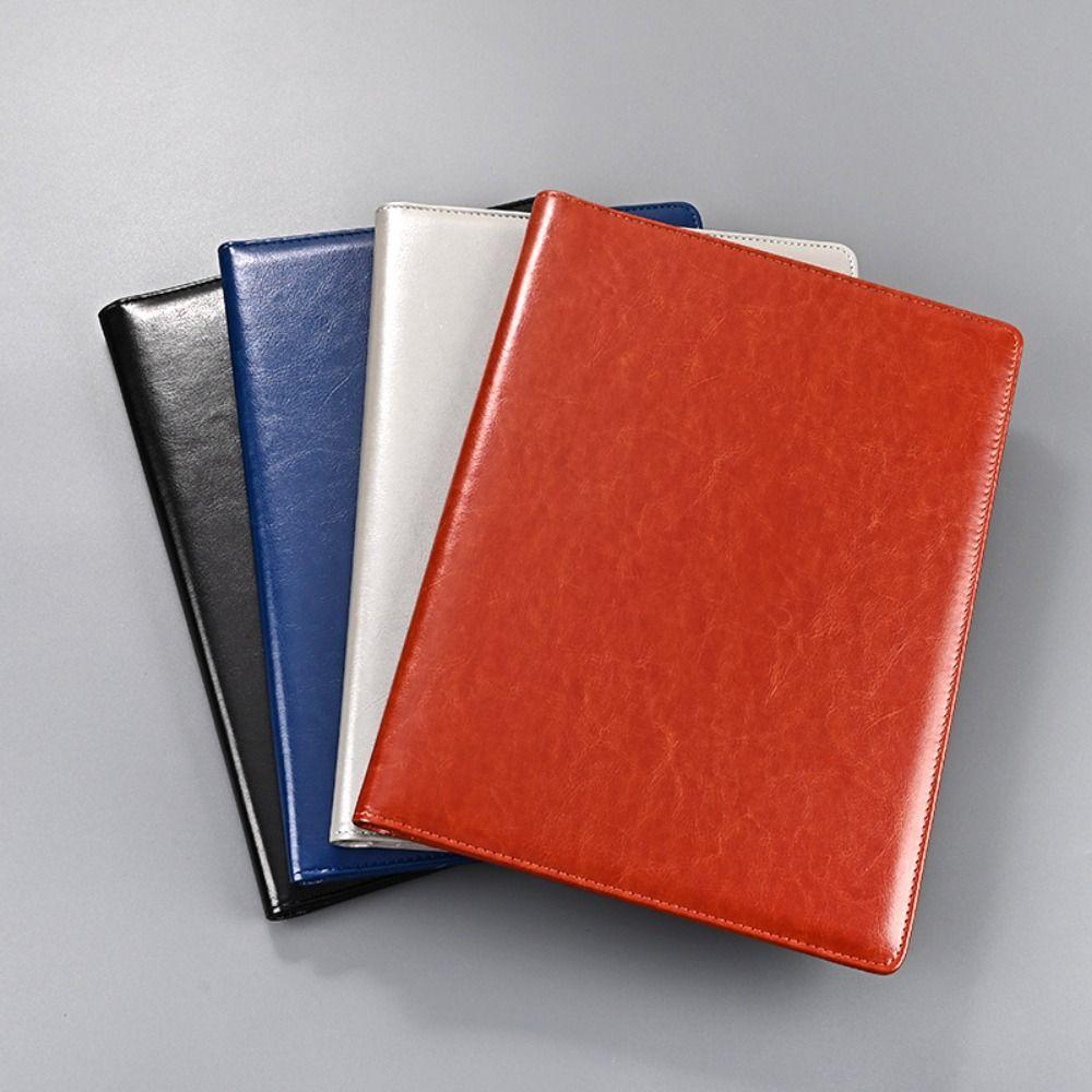 Multifunctional A4 Conference Folder Vintage Portable Clipboard Leather File Folders File Storage with Binder