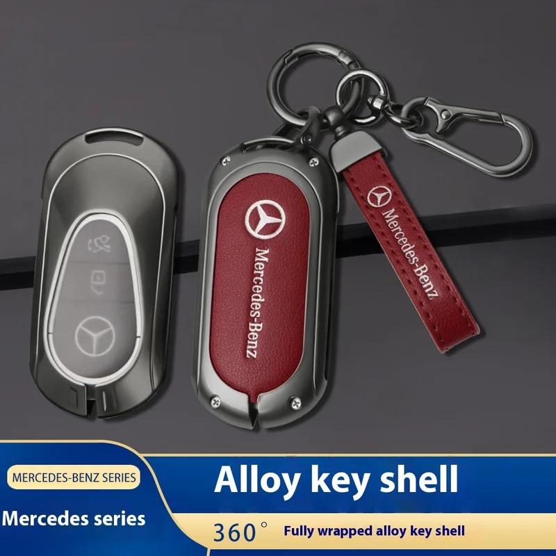 JAEZI1 Car Zinc Alloy Key Case Bag Metal Key Shell Mercedes Benz A B C E S R Class AMG GLA GLB GLC GLE CLA CLS SLC GLS CLB GLK SLK Vito