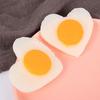 1/2Pcs Simulation Fried Egg Decoration Heart-shaped Fake Poached Egg Model Realistic Food Toy DIY Home Decor Ornament Photo Props