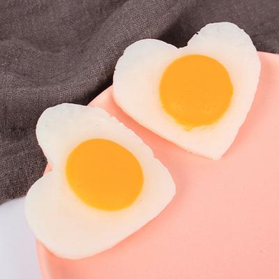 1/2Pcs Simulation Fried Egg Decoration Heart-shaped Fake Poached Egg Model Realistic Food Toy DIY Home Decor Ornament Photo Props